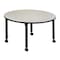 Regency Round Mobile Tables, 48 W, 48 L, 23-34 H, Wood, Metal, Maple TB48RNDPLAPCBK - alternate 3